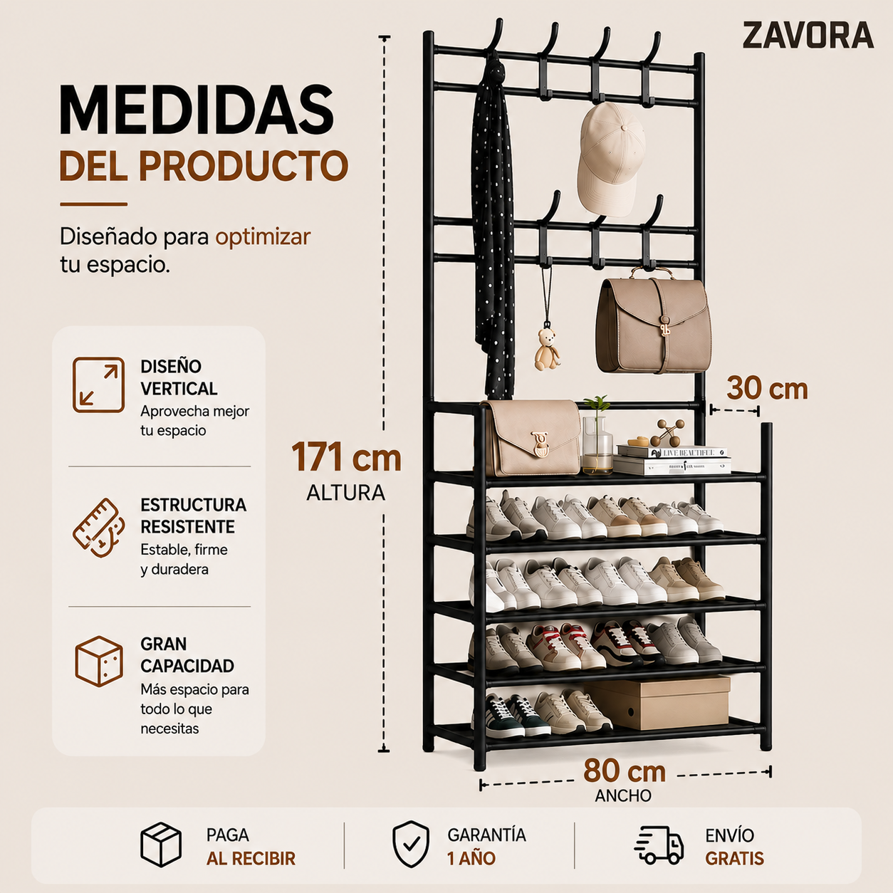 Organizador de 5 niveles - Zapatero y Ropero